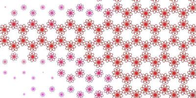 Light Pink, Yellow vector pattern with curved lines.