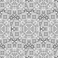 Black White Monochrome Mandala Boho Seamless Pattern vector