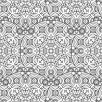 Black White Monochrome Mandala Boho Seamless Pattern vector