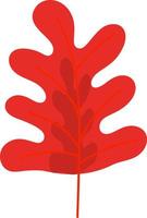 Tree dried red leaf environment nature vector