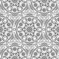 mandala monocromático blanco negro boho de patrones sin fisuras vector