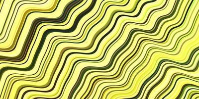 Light Green, Yellow vector template with curved lines.