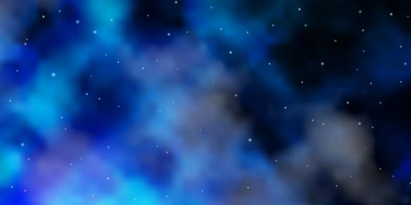 Light BLUE vector background with colorful stars.