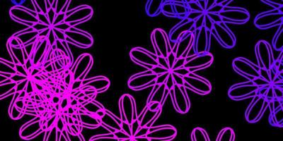 Dark Purple, Pink vector backdrop with chaotic shapes.