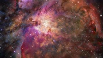 Traveling through a galaxy and star fields in deep space. video