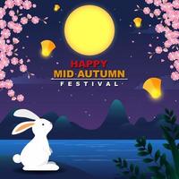 Happy Mid Autumn Festival vector