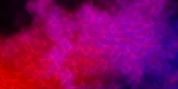 Telón de fondo de vector rosa claro con líneas, triángulos.