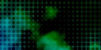 Light Green vector background with bubbles.