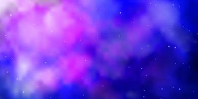 patrón de vector de color rosa oscuro, azul con estrellas abstractas.