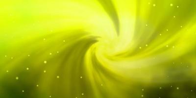 Light Green, Yellow vector background with small and big stars.