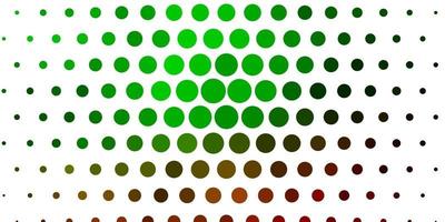 Light Green, Red vector background with spots.