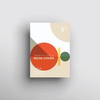 Brochure background with geometric shapes, book cover design vector