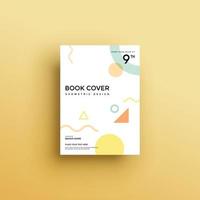 Brochure background with geometric shapes, book cover design vector