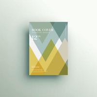 Brochure background with geometric shapes, book cover design vector