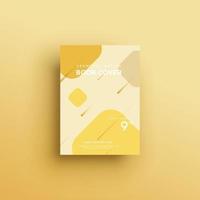 Brochure background with geometric shapes, book cover design vector
