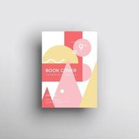 Brochure background with geometric shapes, book cover design vector