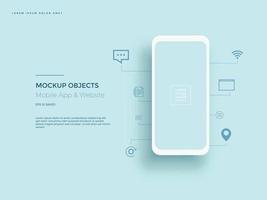 Realistic smartphone mockup. vector