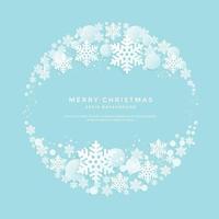 winter background, White Christmas shapes on a blue background vector