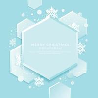 winter background, White Christmas shapes on a blue background vector