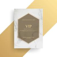 Luxury invitation card design with golden texture vector