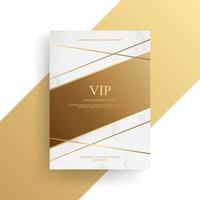 Luxury invitation card design with golden texture vector