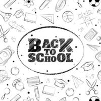 back to school vector patterns seamless background. hand drawn doodle