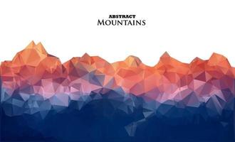 Abstract background with mountains in polygonal style. vector