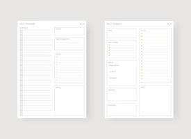 Daily planner template.