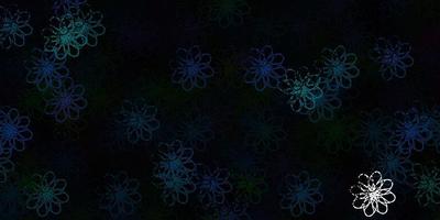 Light Blue, Green vector pattern with curves.
