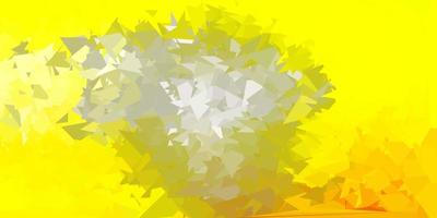 Light yellow vector triangle mosaic wallpaper.