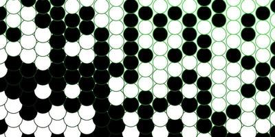 Dark Green vector texture with disks.