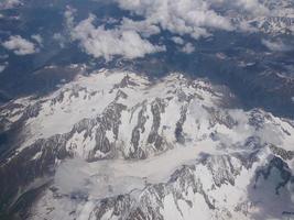 Alps glacier aerial view photo