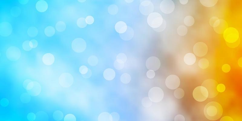 Light Blue, Yellow vector pattern with circles.
