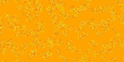 Light Yellow vector template with ice snowflakes.