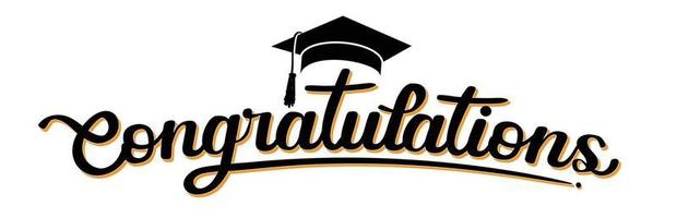 Congratulation Graduate calligraphy vector