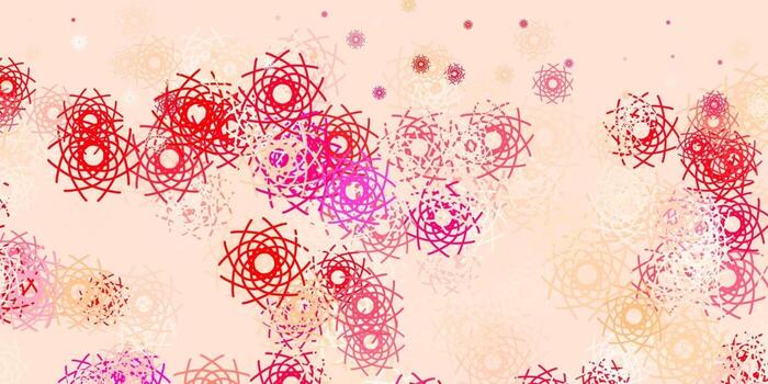 Light Red vector backdrop with chaotic shapes.