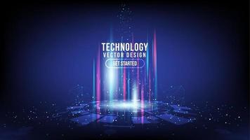 Abstract technology background Hi-tech communication vector