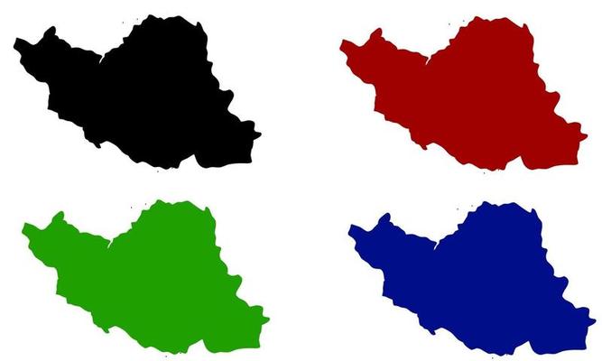 Iran country map silhouette in the middle east