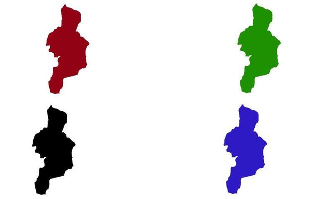 silhouette map of the Cordillera Region in the Philippines
