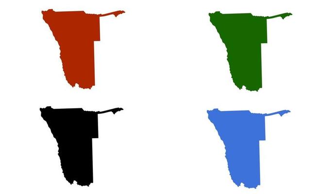 Namibia country map silhouette in Africa