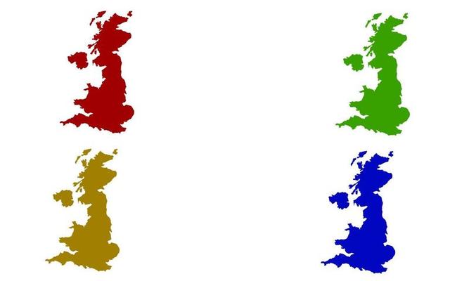 Great Britain country map silhouette in europe