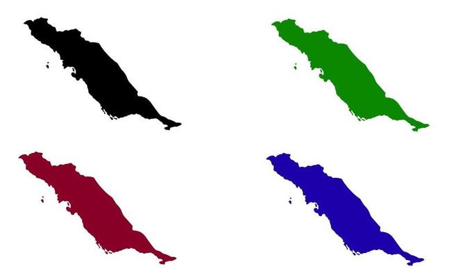 Bushehr city map silhouette in Iran