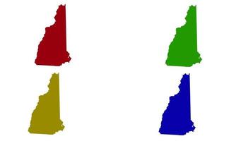 Nueva silueta de mapa de país de hampshire en los estados unidos vector