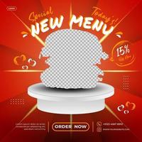 illustration vector design social media post themed food