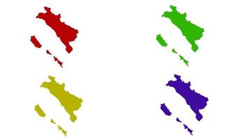 Mapa de silueta de la provincia de sumatra occidental en Indonesia vector