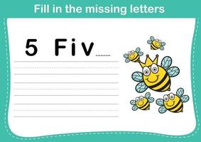 Fill in the missing letters vector