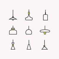 lamp designs with various unique shapes vector