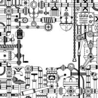 metal spare parts  frame vector