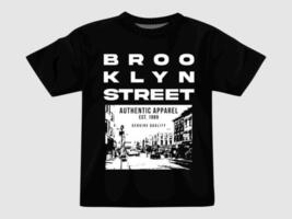 camiseta de la calle brooklyn ... vector