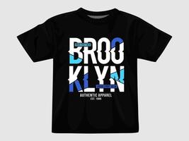 tipografía de brooklyn camiseta d ... vector